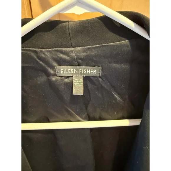 Women's Eileen Fisher Blazer Black Size L - Picture 2 of 5